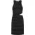 Malelions Women Cut-Out Drape Dress | Black
