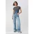TRENDYOLMİLLA Dames Blauw Effen Wijde pijp Hoge taille Jeans