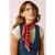 Satin Look polka dot sjaal in chilirood