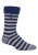 Heat Holders – Luxe fleece gevoerde bedsokken voor heren – Navy Stripe (Lumi)
