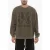 Vintage Effect ronde hals sweatshirt met reliëfmonogram in militairgroen