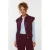 Ydence gilet donkerrood