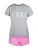 PJ Salvage Korte pyjama  grijs / pink