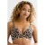 BEACHWAVE voorgevormde beugel bikinitop beige/zwart