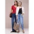 Street One Dames Shirt met hartvormige halslijn in een pak van 2 in Rood|Zwart