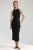 Gestructureerde Midi Bodycon Jurk met Halterkraag