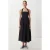 Slim Fit Midi-jurk met Vierkante Kraag