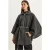 Oversized Textured Wolmix Overjas met Jasje Kraag