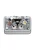 MYMO Clutch ‘Pop Eyetheme’  donkergeel / zwart / zilver / wit