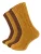 Cotton Prime Sokken  donkerbruin / goudgeel
