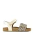 Graceland leren sandalen goud/panter