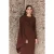 Trendyol Modest Dames Bordeaux Effen Maxi Lang Stijlvol/Avond Recht Modest Avond Jurken