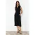 TRENDYOLMİLLA Dames Zwart Effen Midi Mouwloos Avond / Dagelijks Blousejurk Jurken