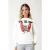 Colourful Rebel Bite The Dust Dropped Shoulder Sweater Off White