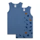 Sanetta Onderhemd  navy / duifblauw / karamel