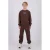 Raizzed rechtvallende sweater met logo – bruin