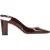 Manolo Blahnik Almond-Toe Slingback Pumps in Burdeaux Patelleer