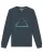 Watapparel Sweatshirt ‘ Triangle ‘  blauw gemêleerd / antraciet