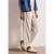 Street One Dames Wide Legs broek met galonstrepen in Beige