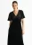 Zwarte sequintop Premium fluwelen midi-jurk voor speciale gelegenheden