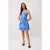 TRENDYOLMİLLA Dames Blauw Bloemen Kort / Mini Mouwloos Bodycon Jurken