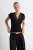 TRENDYOLMİLLA Dames Zwart Effen Kort Getailleerd Blouses