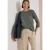 Shirt met 3/4-mouwen en ronde hals in effen kleur