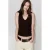 Mango top – donkerbruin