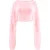 Trendyol Curve Dames Roze Effen Lang Oversized Grote maten Blouses