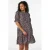 Zizzi gebloemde blousejurk Plus Size – donkerblauw