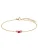 Lucardi Armband  goud / pink / rood