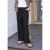 Street One Studio Dames Broek met Wide Leg pijpen en een Loose Fit pasvorm, met riemdetail in Zwart