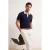 TRENDYOL MAN Heren Donkerblauw Effen Kort Regular fit Poloshirts