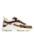 Manfield chunky leren sneakers beige/bruin