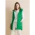 Street One Dames Lange bodywarmer met capuchon in Groen