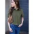 Blouse met korte mouwen in ribfluweel