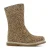Shoesme suède laarzen met panterprint cognac/zwart