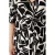 MS Mode viscose maxi jurk Plus Size met print en split – zwart