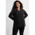 GREAT LOOKS blouse met zilveren all-over lurex print zwart/zilver