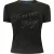Hugo Slim-fit T-shirt met ronde hals en opdruk met tekst voor dames (Zwart)