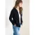 Cecil Dames Jas met lange mouwen, capuchon en zakken in Blauw