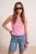 TRENDYOLMİLLA Dames Roze Effen Mouwloos Regular fit Blouses