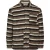 Anerkjendt Akotto wool stripe overshirt chocolate brown
