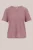 WE Fashion – Dames jersey T-shirt met open structuur – Regular fit – Mauve –