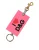 Dolce & Gabbana Roze Siliconen DG Logo Gouden Messing Sleutelhanger