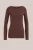 WE Fashion – Dames T-shirt van katoenmix – Slim Fit – Kaneelbruin – Katoen –