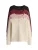 The Set Gebreid vest  crème / rosa / rood / zwart