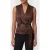 GUESS Iva Overlap Sl Blous Rich Brown