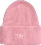 Superdry soft rib knit beani hat Roze dames