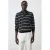 Mango Man regular fit gebreide gestreepte polo – marine
